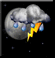 Sunday Night: Slight Chance Showers And Thunderstorms then Mostly Clear